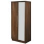 Welcome Furniture Loxley 2 Door Mirrored Wardrobe in Walnut