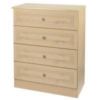 Welcome Furniture Eske 4 Drawer Midi Chest in Light Oak