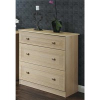 Welcome Furniture Eske 3 Drawer Deep Chest in Light Oak