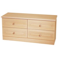 Welcome Furniture Eske 2+2 Drawer Wide Chest in Beech