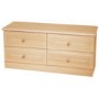Welcome Furniture Eske 2+2 Drawer Wide Chest in Beech