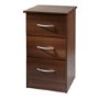 Welcome Furniture Stratford 3 Drawer Bedside Table in Walnut