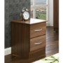 Welcome Furniture Stratford 2 Drawer Bedside Table in Walnut