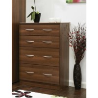 Welcome Furniture Stratford 4 Drawer Deep Chest in Walnut