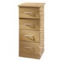 Welcome Furniture Stratford 4 Drawer Narrow Chest in Light Oak