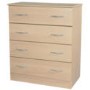 Welcome Furniture Stratford 4 Drawer Chest in Light Oak