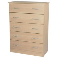 Welcome Furniture Stratford 5 Drawer Chest in Light Oak