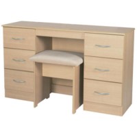 Welcome Furniture Stratford 6 Drawer Dressing Table in Light Oak