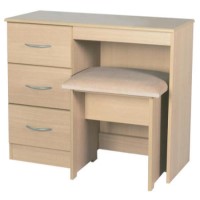 Welcome Furniture Stratford 3 Drawer Dressing Table in Light Oak