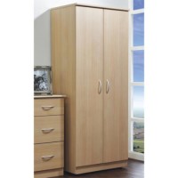 Welcome Furniture Stratford 2 Door Wardrobe in Light Oak