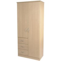 Welcome Furniture Stratford 2 Door 3 Drawer Wardrobe in Light Oak
