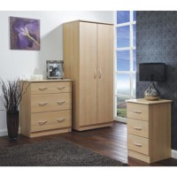 Welcome Furniture Stratford 3 Piece Bedroom Storage Set in Light Oak