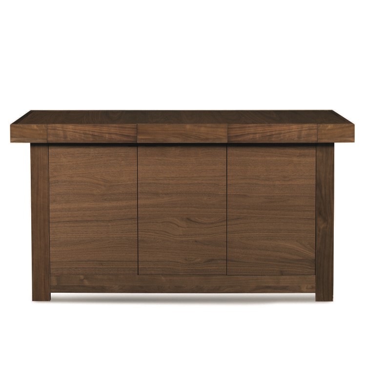 Bentley Designs Akita Walnut 3 Door 3 Drawer Sideboard