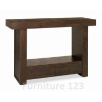 Bentley Designs Akita Walnut 2 Drawer Console Table