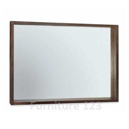 GRADE A1 - Bentley Designs Akita Walnut Wall Mirror