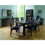 Bentley Designs Akita Walnut Extending Dining Set with 6 Slatted Back Chairs