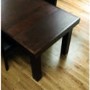 Bentley Designs Akita Walnut Extending Dining Set with 6 Ivory Square Back Chairs