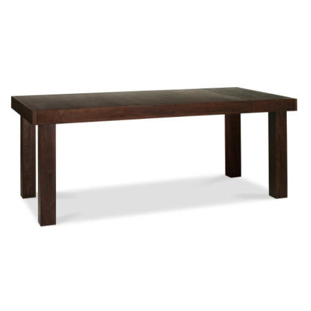 Bentley Designs Akita Walnut Extending Dining Set with 6 Ivory Chairs