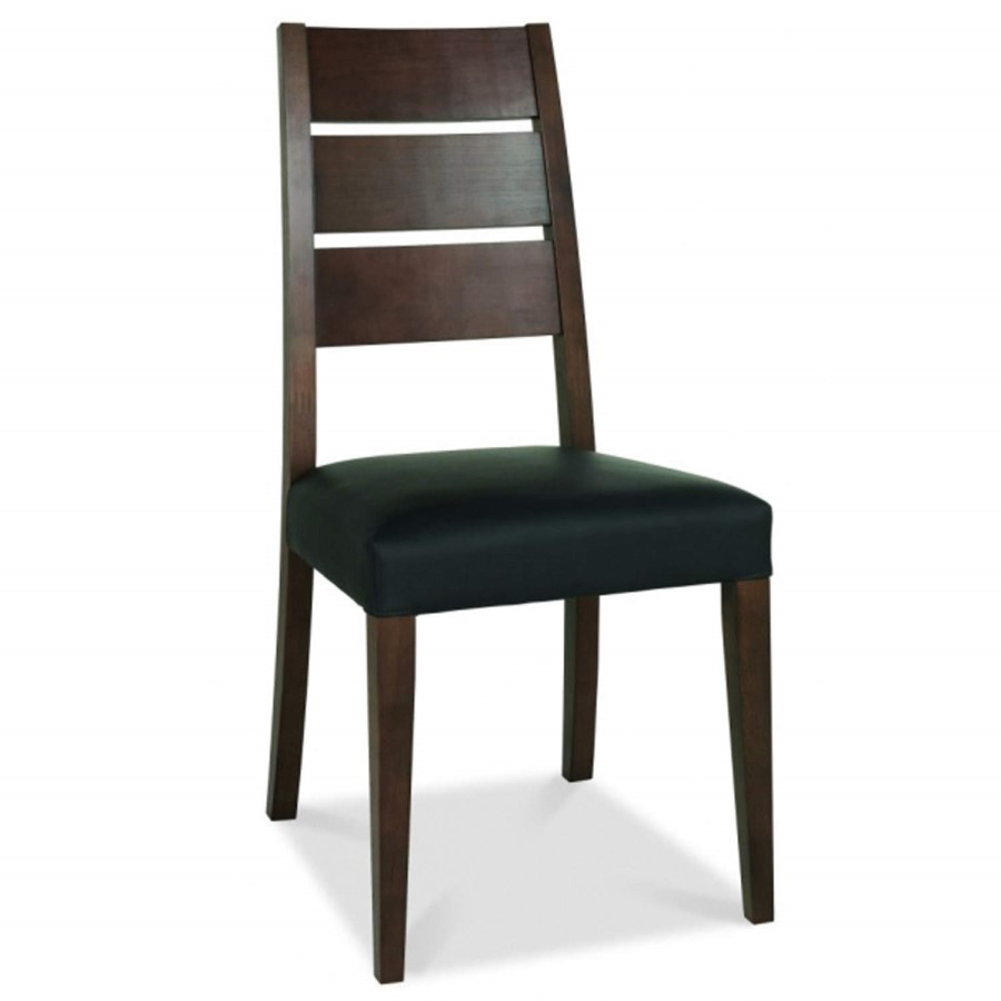 Bentley Designs Akita Walnut Large Extending Dining Set with 6 Slatted Back Chairs