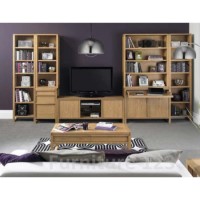 Studio Solid Oak 6 Shelf Bookcase