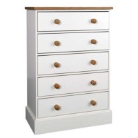 Steens Balmoral White 5 Drawer Chest