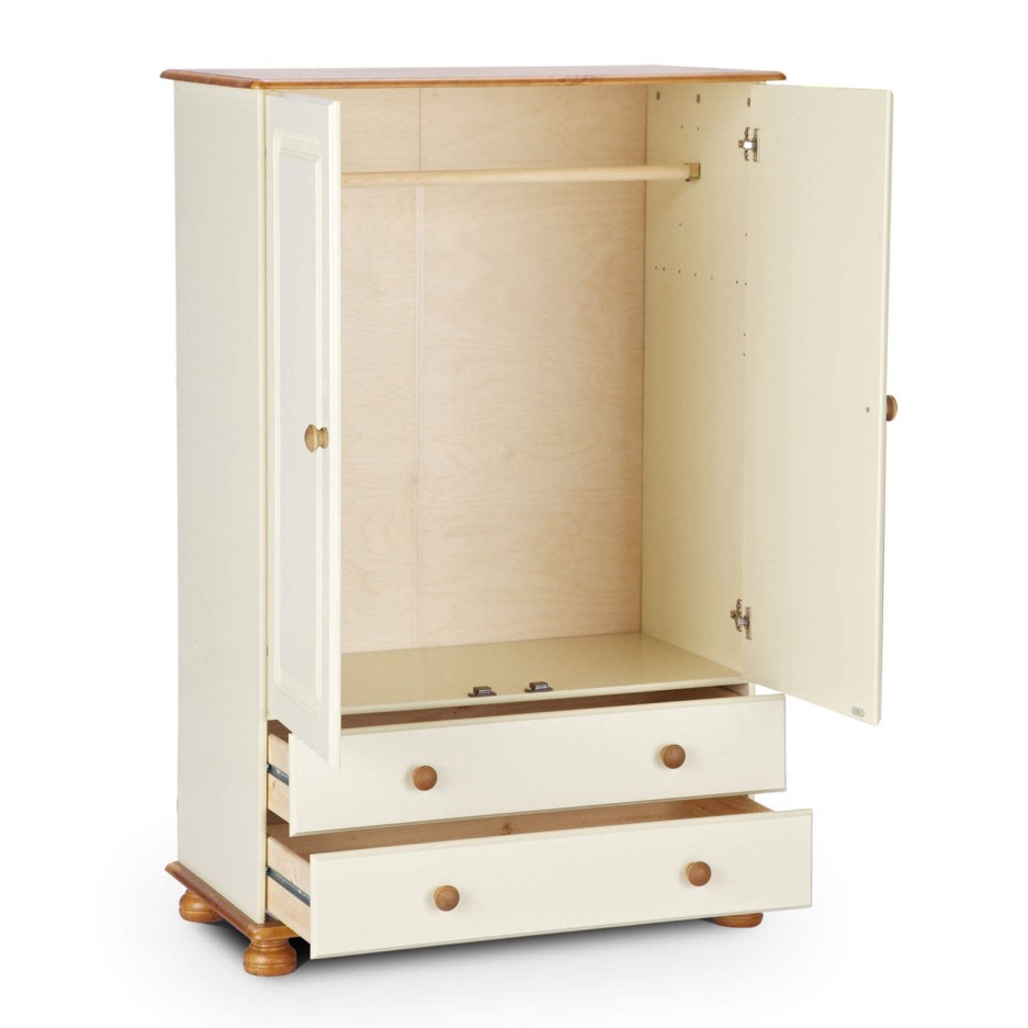 GRADE A1 Steens Richmond Cream 2 Door 2 Drawer Combi Wardrobe in