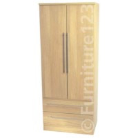 Welcome Furniture Loxley 2 Door 2 Drawer Wardrobe in Maple