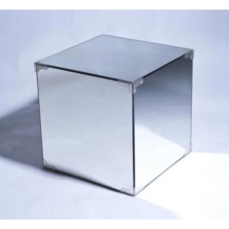 8stage Veneto Mirrored Glass Cube Table, Mirror Glass Cube Table