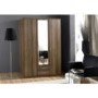 Siena Walnut 3 Door 2 Drawer Wardrobe - 