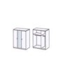 Siena Walnut 3 Door 2 Drawer Wardrobe - 