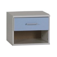 Harbour White and Blue Bedside Cabinet - 