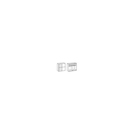 Siena Walnut Large Half Mirrored Sliding Door Wardrobe - 