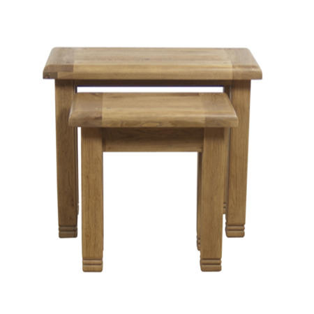 Furniture Link Danube Solid Oak Nest of Tables