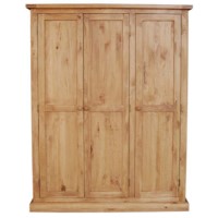 Furniture Link Devon Pine 3 Door Wardrobe