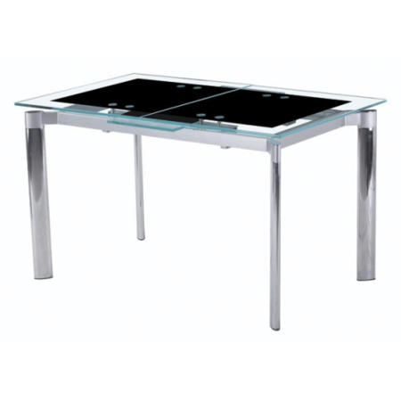 Geo Black Glass Dining Table