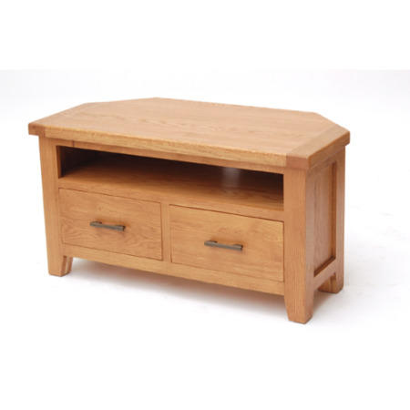Furniture Link Hampshire Oak Corner TV Cabinet 