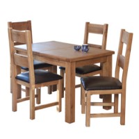 Furniture Link Hampshire Oak Rectangular Extending Dining Table