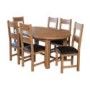 Furniture Link Hampshire Oak Oval Extending Dining Table