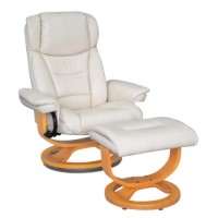 Furniture Link Lara Ivory Swivel Chair and Stool