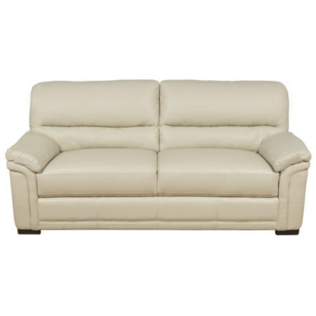 Furniture Link Lyon Ivory Leather 3 Seater