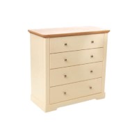 Malibu Oak and Cream 4 Drawer Chest