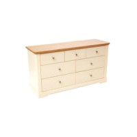 Malibu Oak and Cream 34 Drawer Chest