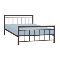 Furniture Link Nova Metal Double Bed in Black