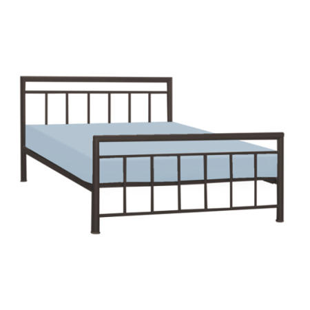 Furniture Link Nova Metal Double Bed in Black