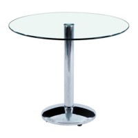 Furniture Link Orbit Clear Glass Dining Table