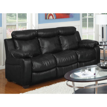 Prado Black Leather 3 Seater 