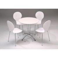 Furniture Link Soho White Round Dining Set
