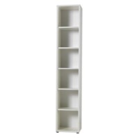 Teknik Office Mura White Narrow Bookcase 