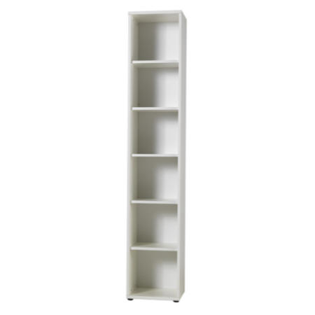 Teknik Office Mura White Narrow Bookcase 