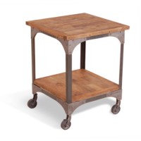 Oceans Apart Industrial Lamp Table With Shelf